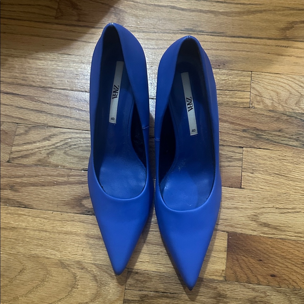 Zara Vibrant Blue Pointed Heels